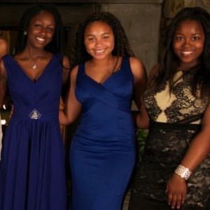 BlueProm Dress ( rhinestone middle ), Custom Made